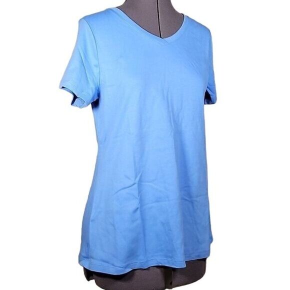 NWOT Isaac Mizrahi Essential V-neck T-shirt Sz XS - Picture 2 of 9